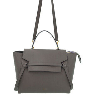 Celine Belt Bag grained calfskin leather Gray